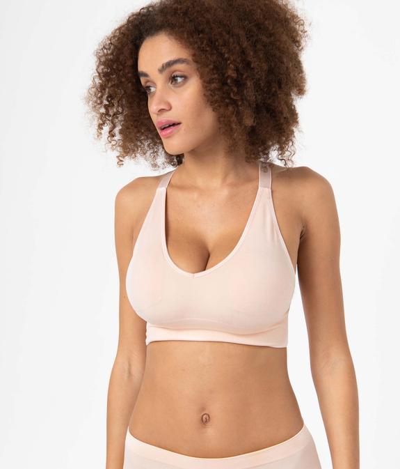 Brassière de sport femme avec bretelles croisées dans le dos vue1 - GEMO(HOMWR FEM) - GEMO