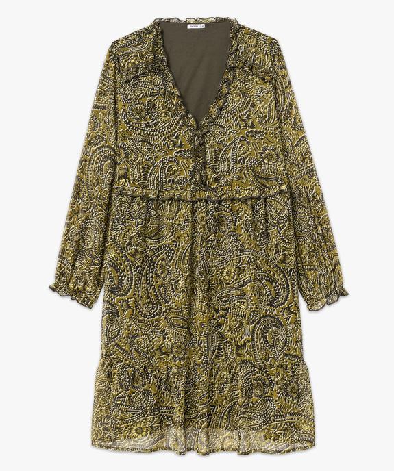 Robe manches longues en voile imprimé femme grande taille vue4 - GEMO (G TAILLE) - GEMO