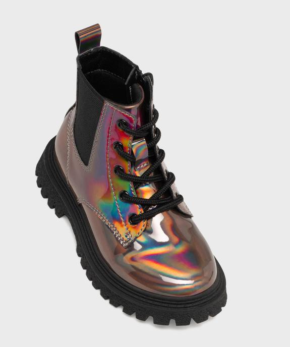 Boots vernies irisées à semelle crantée fille vue5 - LOVELY WINGS GEMO FOR GOOD - GEMO