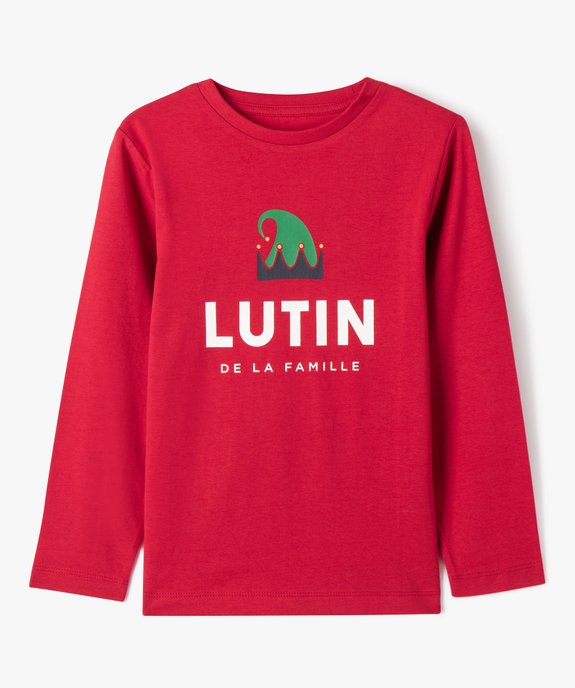 Tee-shirt à manches longues motif lutin garçon vue1 - GEMO (ENFANT) - GEMO