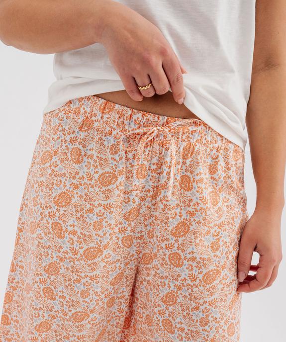 Pantalon de pyjama fluide imprimé femme vue2 - GEMO 4G FEMME - GEMO