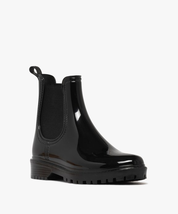 Bottes de pluie femme vernies avec élastiques d'aisance vue2 - FOLLOW ME - GEMO