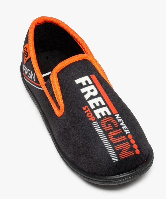 Chaussons garçon en velours ras imprimé – Freegun vue5 - FREEGUN - GEMO