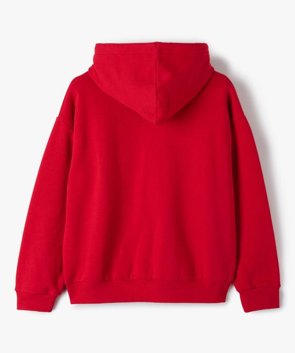 Sweat fille à capuche imprimé intérieur molletonné vue3 - GEMO (JUNIOR) - GEMO
