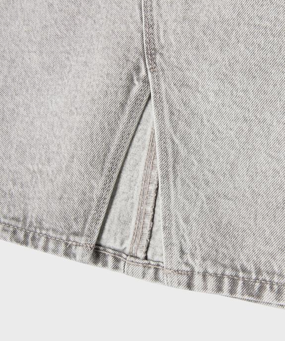 Jupe en jean délavé fille vue3 - GEMO 4G FILLE - GEMO