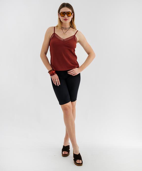 Bermuda slim en coton extensible femme vue4 - GEMO 4G FEMME - GEMO