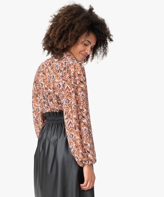 Chemise femme en voile à motif fleuri  vue3 - GEMO(FEMME PAP) - GEMO