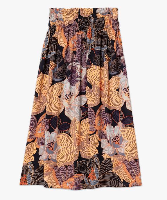 Jupe longue à motifs fleuris avec ceinture smockée femme vue4 - GEMO(FEMME PAP) - GEMO
