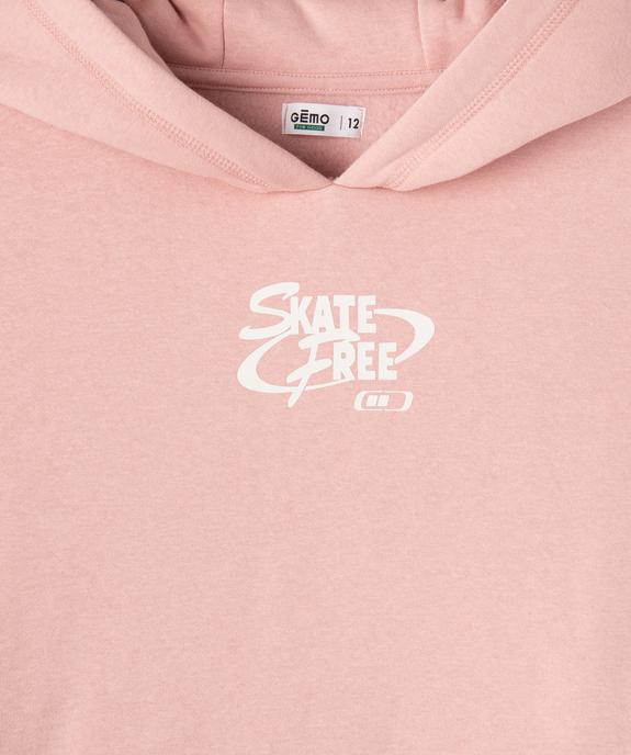 Sweat à capuche et poche kangourou en molleton imprimé devant et dos garçon vue2 - GEMO 4G GARCON - GEMO