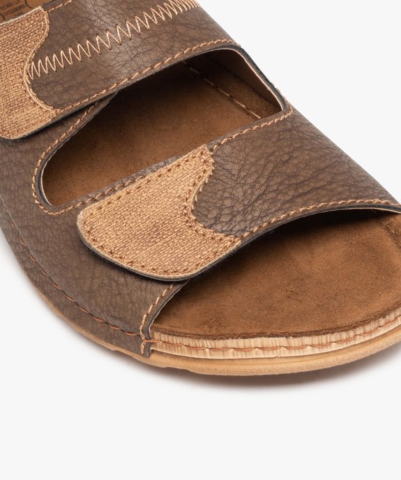 Mules homme à double bride ajustable scratch vue6 - GEMO (CASUAL) - GEMO