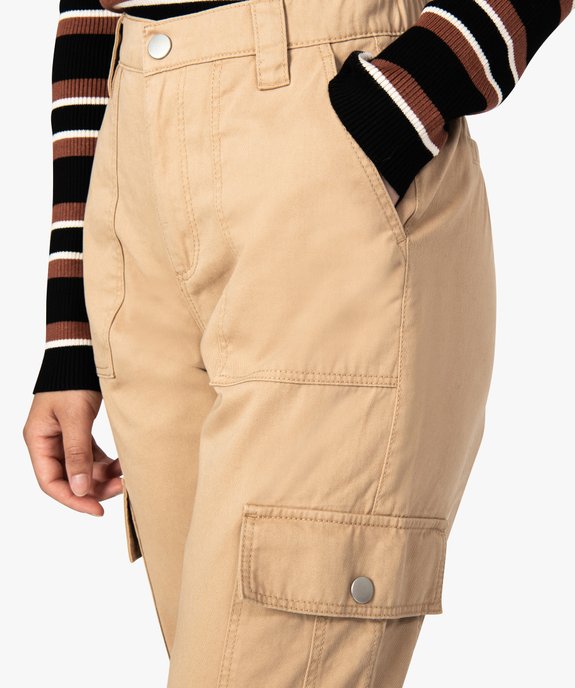 Pantalon cargo femme en toile vue2 - FOLLOW ME - GEMO