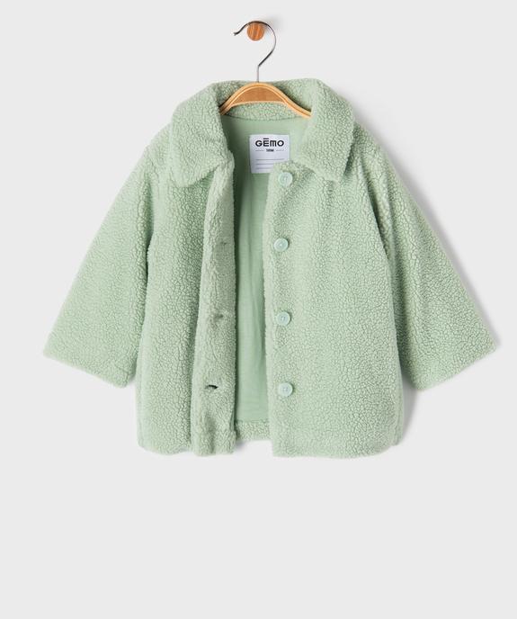 Manteau en sherpa fermeture boutons bébé fille - GEMO(BEBE DEBT) Manteau en sherpa fermeture boutons bébé fille vue2 - GEMO(BEBE DEBT) - GEMO