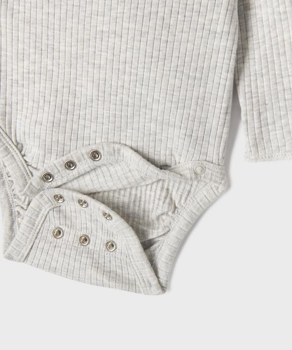 Ensemble naissance évolutif 3 pièces bébé : body, pantalon, bonnet vue3 - GEMO 4G BEBE - GEMO
