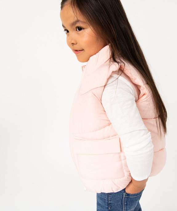 Blouson fille sans manches en matière matelassée déperlante vue1 - GEMO 4G FILLE - GEMO