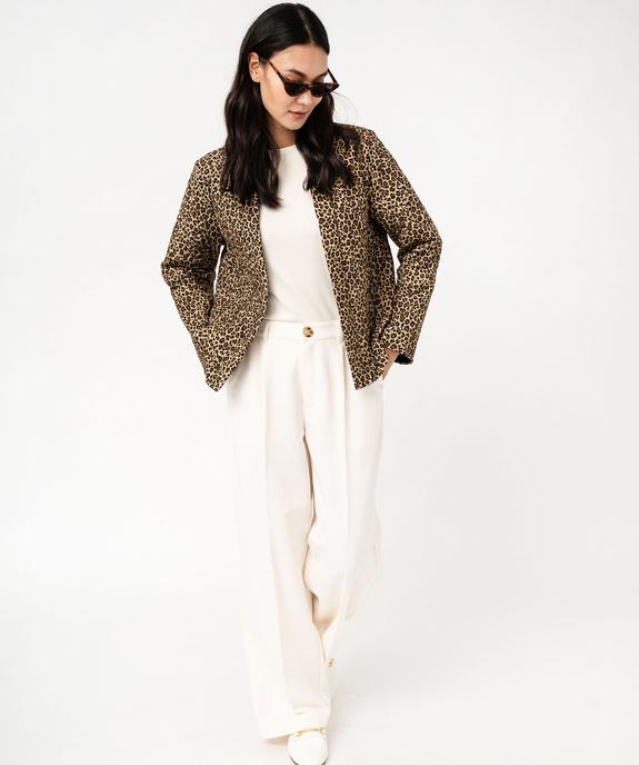 Veste matelassée à motif animalier femme vue5 - GEMO 4G FEMME - GEMO
