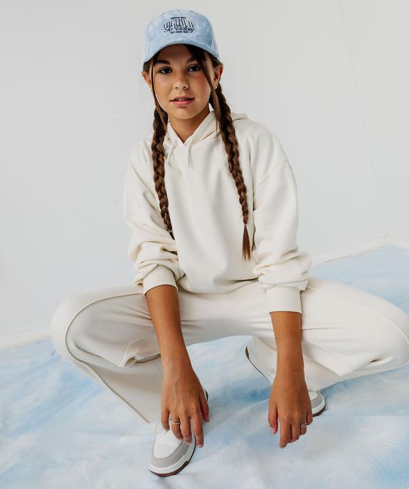 Pantalon de jogging coupe large taille élastique fille vue6 - GEMO 4G FILLE - GEMO