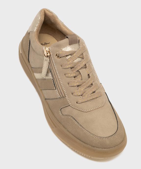 Tennis basses vernies à lacets et zip femme - Valentina Baldano vue5 - VALENTINA BALDA - GEMO