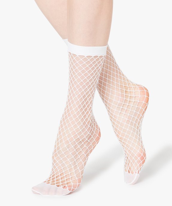 Lot de 2 paires de socquettes en résille vue2 - GEMO(HOMWR FEM) - GEMO