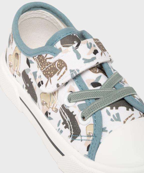 Baskets en toile imprimée à scratch garçon - Buggyshoes vue6 - BUGGY GEMO FOR GOOD - GEMO