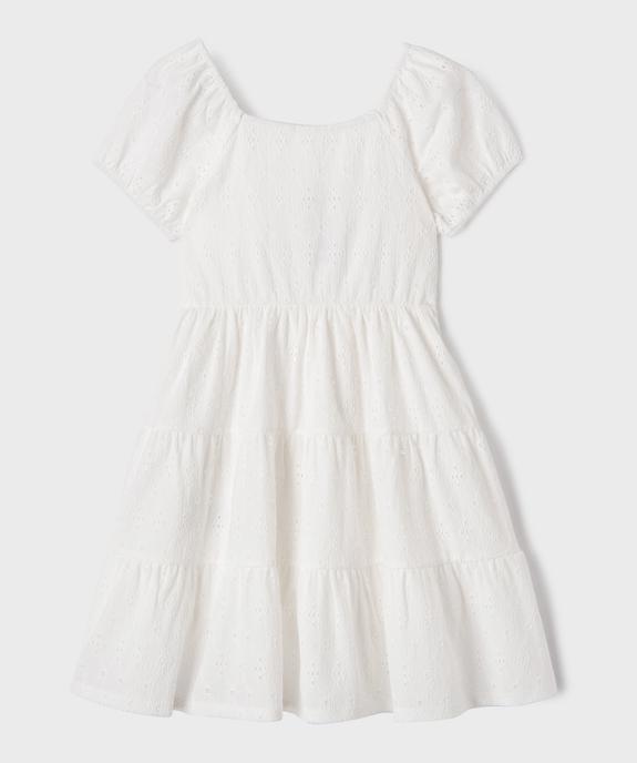 Robe courte en dentelle à manches courtes bouffantes fille vue3 - GEMO (JUNIOR) - GEMO