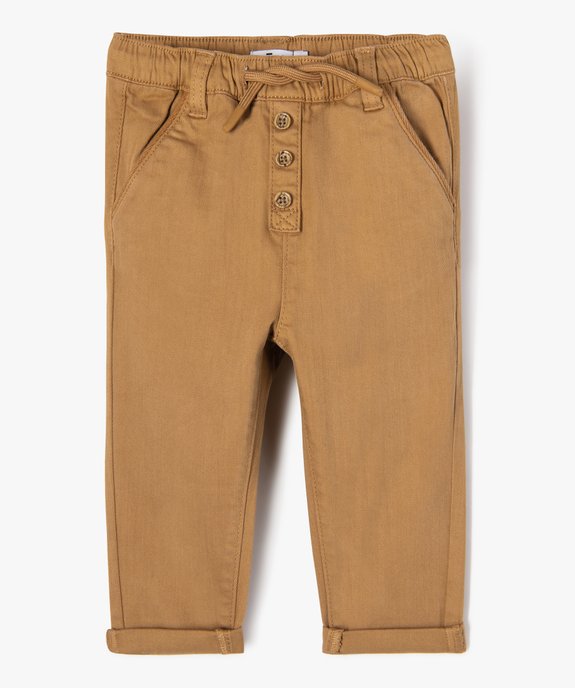 Pantalon en denim coloré bébé garçon vue1 - GEMO(BB COUCHE) - GEMO