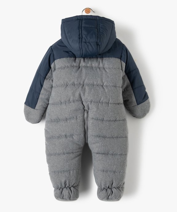 Combinaison pilote bébé avec pieds et moufles vue4 - GEMO 4G BEBE - GEMO