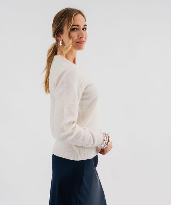 Gilet à col rond en maille fine femme vue1 - GEMO 4G FEMME - GEMO