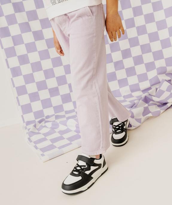 Jean wide leg avec ceinture élastique ajustable fille vue5 - GEMO (ENFANT) - GEMO