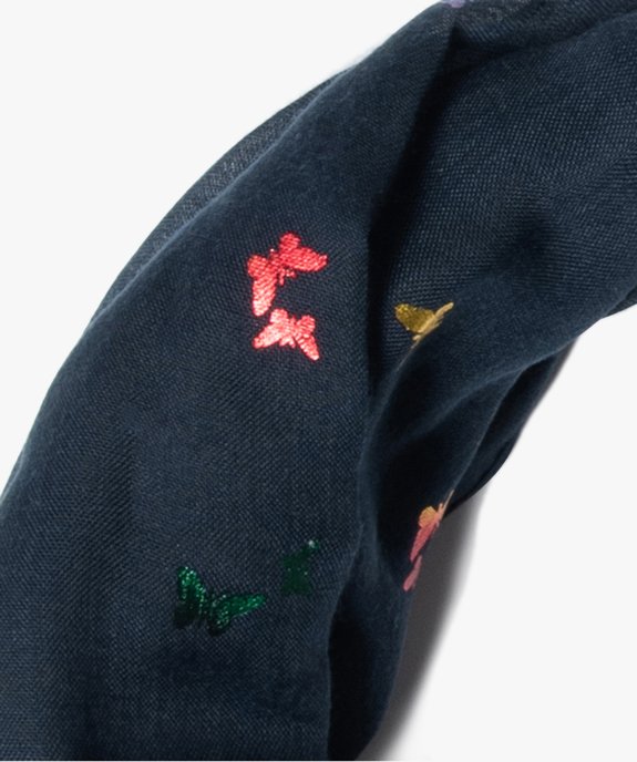 Foulard fille forme snood avec papillons multicolores vue2 - GEMO 4G FILLE - GEMO