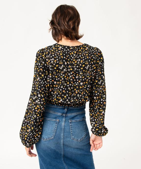 Blouse à manches longues à motifs fleuris femme vue3 - GEMO(FEMME PAP) - GEMO