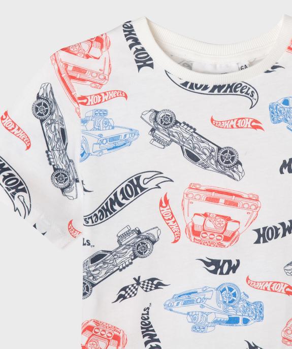 Tee-shirt manches courtes imprimé voitures de course garçon - Hotwheels vue2 - HOT WHEELS - GEMO