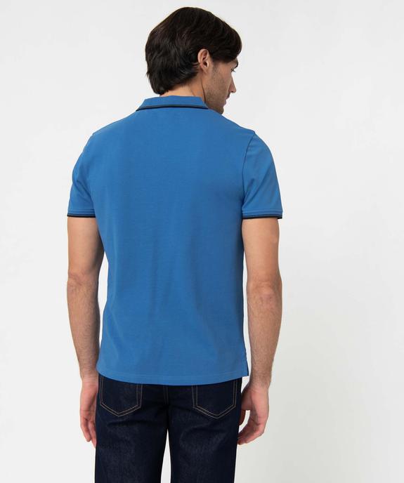 Polo à manches courtes et finitions fantaisie homme vue2 - GEMO 4G HOMME - GEMO