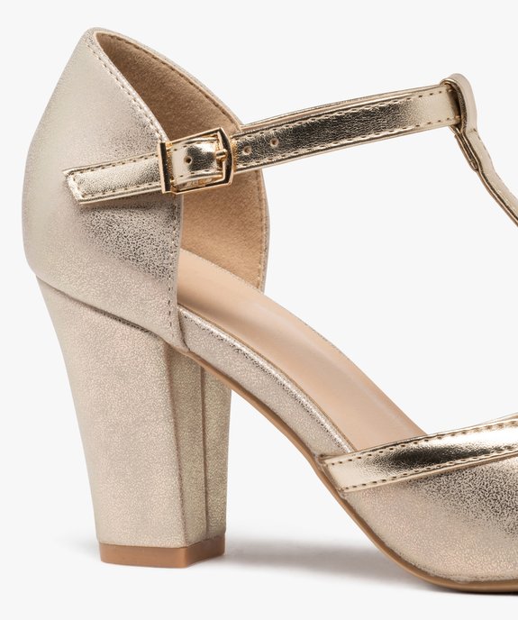 Escarpins salomés brillants à talon large femme vue7 - VALENTINA BALDA - GEMO
