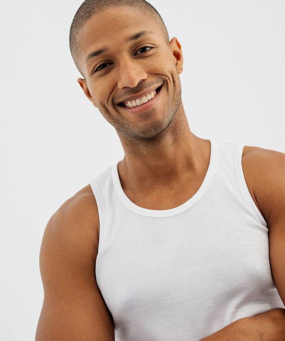 Débardeur homme à col rond en coton biologique (lot de 2) vue10 - GEMO 4G HOMME - GEMO