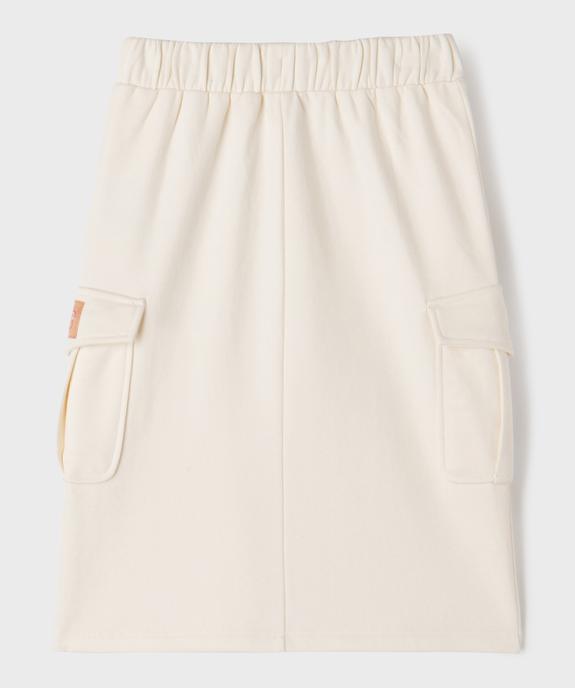 Jupe longue en maille sweat fille vue3 - GEMO 4G FILLE - GEMO