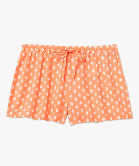 Short de pyjama femme ample et fluide à motifs vue4 - GEMO(HOMWR FEM) - GEMO