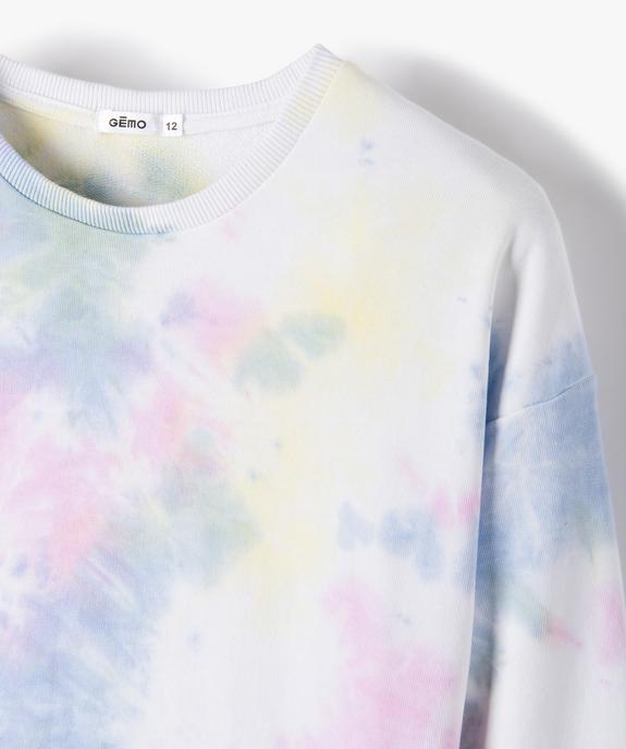 Sweat fille multicolore effet tie and dye vue2 - GEMO (JUNIOR) - GEMO