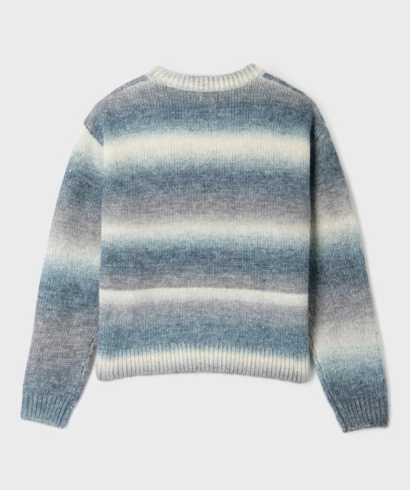 Pull tie-and-dye en maille douillette fille vue4 - GEMO (JUNIOR) - GEMO