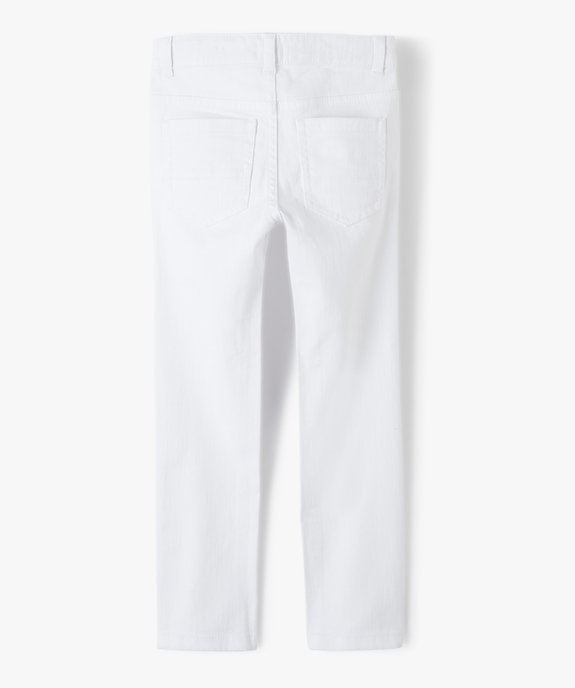 Pantalon garçon uni coupe Slim extensible  vue3 - GEMO 4G GARCON - GEMO
