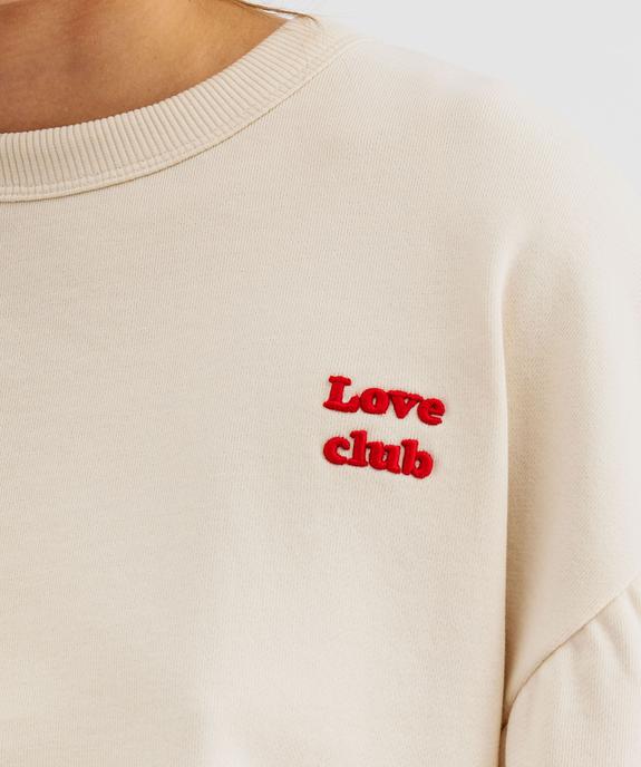 Sweat oversize avec manches froncées femme vue4 - GEMO(FEMME PAP) - GEMO