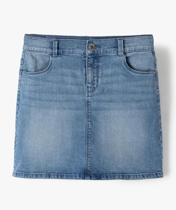 Jupe fille en jean extensible vue1 - GEMO (JUNIOR) - GEMO