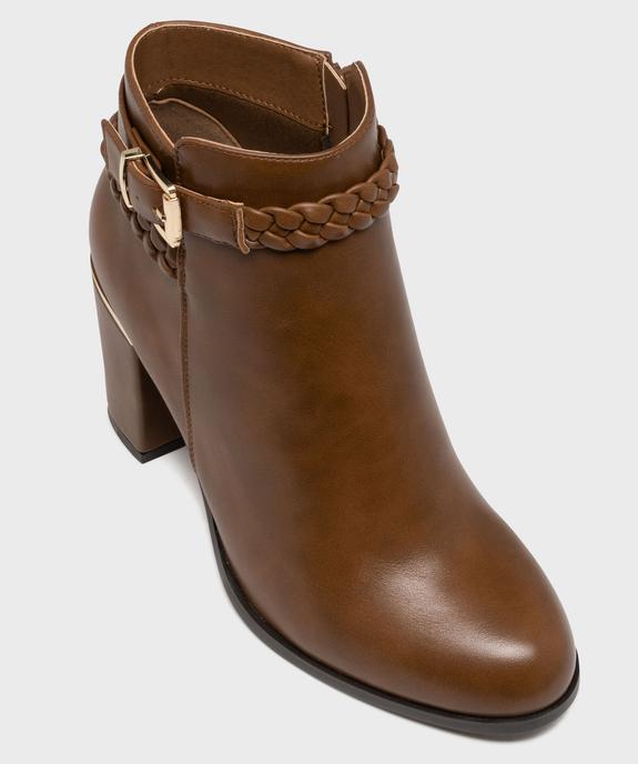 Bottines à talon avec bride tressée à la cheville femme - Valentina Baldano - VALENTINA BALDANO GEMO FORGOOD Bottines à talon avec bride tressée à la cheville femme - Valentina Baldano vue5 - VALENTINA BALDANO GEMO FORGOOD - GEMO