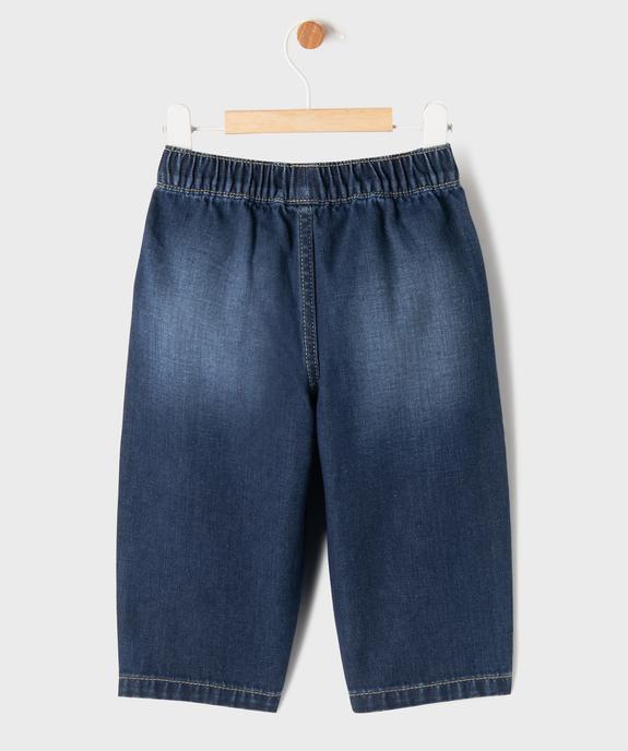 Jean large avec taille élastique bébé garçon vue3 - GEMO(BEBE DEBT) - GEMO