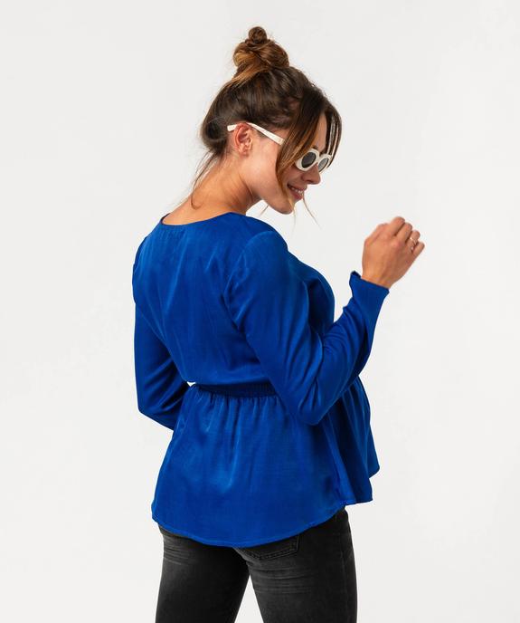 Blouse à manches longues et col cache-coeur spéciale maternité vue3 - GEMO (MATER) - GEMO