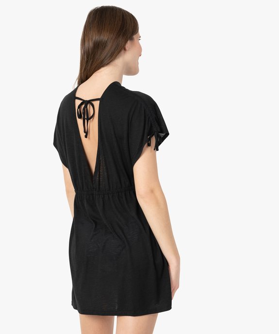 Robe de plage femme à double décolleté en V vue3 - GEMO (PLAGE) - GEMO