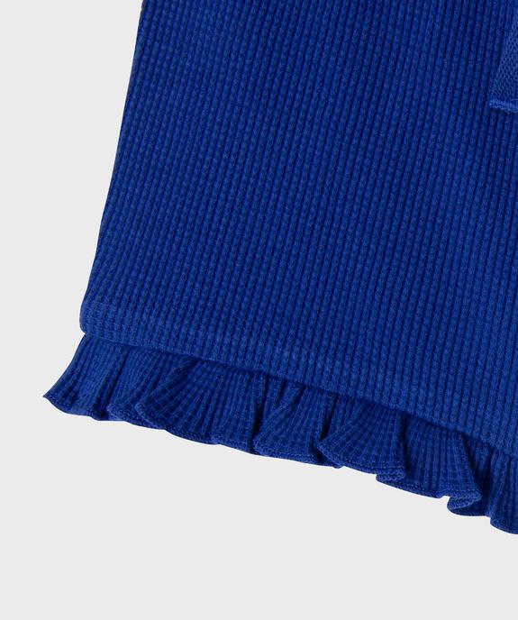 Short en maille gaufrée avec taille ajustable bébé fille vue3 - GEMO(BEBE DEBT) - GEMO