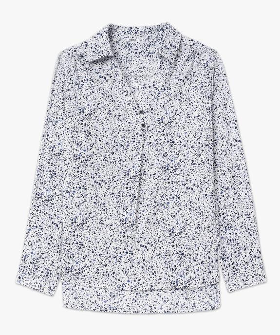 Chemise manches longues en tissu froissé et imprimé femme grande taille vue4 - GEMO (G TAILLE) - GEMO