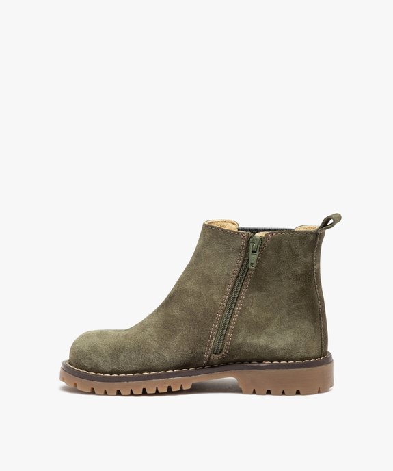 Boots bébé garçon style Chelsea dessus cuir – NA! vue3 - NA! - GEMO