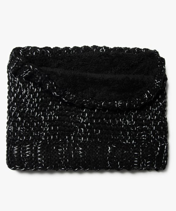 Echarpe fille forme snood avec fil pailleté et doublure sherpa vue1 - GEMO (JUNIOR) - GEMO