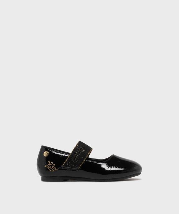 Ballerines vernies à large bride pailletée fille - LuluCastagnette vue1 - LULU CASTAGNETT - GEMO